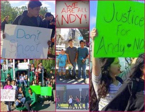 Collage of student protestors