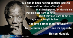 No one is born hating