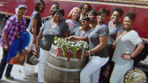 Women from the Sistahs on the Reading Edge Book Club, who said they were booted off a Napa Valley Wine Train for “laughing too loud.”