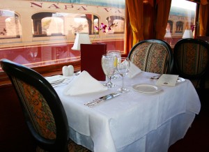 The Gourmet Express. A 1917 Pullman car, where black porters met your every need.