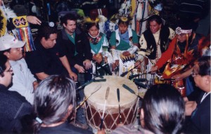 Native American drum and drummers