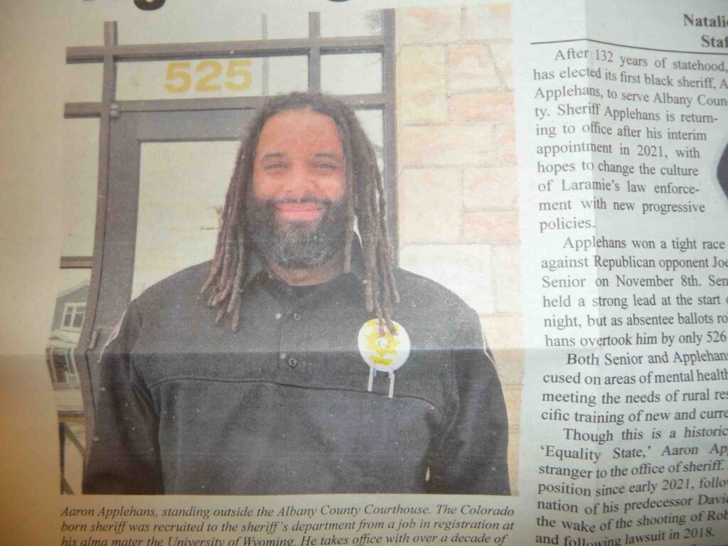 A photo of the Sheriff, Aaron Applehans